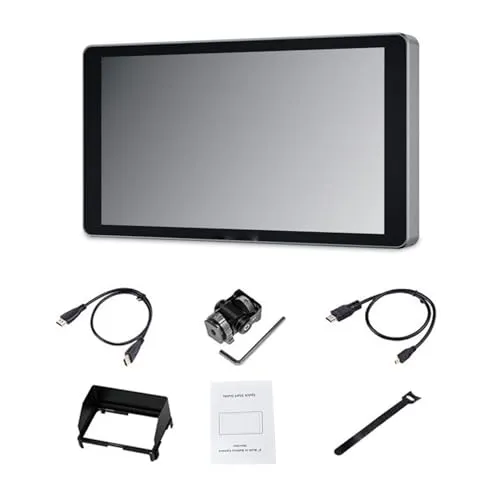 Yctze 6 インチ カメラ モニター 高輝度 1200nit タッチスクリーン ポータブル DSLR フィールド モニター 3000mAh バッテリー内蔵 映画制作者および写真家向け アルミニウム合金ボディ