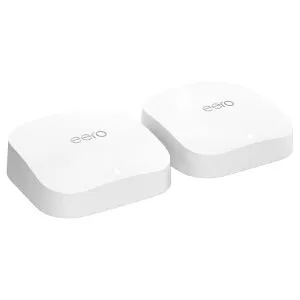 【エントリーで最大全額ポイント還元｜5/6まで】 Amazon｜アマゾン Wi-Fiルーター 2402＋2402＋574Mbps eero Pro 6E (2ユニット) B0CX31KFWR [Wi-Fi 6E(ax) /IPv6対応]