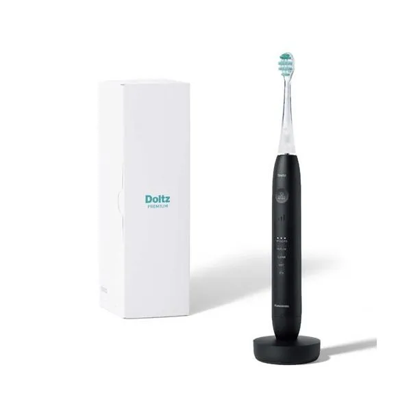 電動歯ブラシ パナソニック ドルツプレミアム W音波振動ハブラシ EW-DP38-K ブラック 軽量 約95g アプリ対応