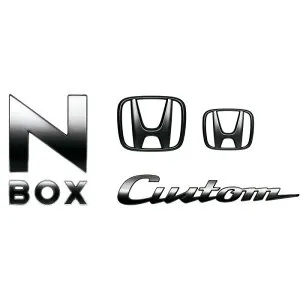 HONDA ホンダ 純正 NBOXカスタム エヌボックスブラックエンブレム N-BOXcustom用（Hマーク2個＋車名エンブレム＋Customロゴ/ブラッククローム調）【08F20-TTA-000C】 JF3 JF4 パーツ オプション