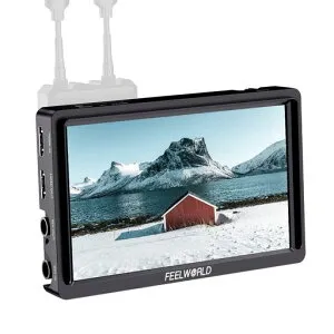 FEELWORLDFW568S6インチ3DLUT波形カメラモニター1920X1080フルHDスクリーン3G-SDI/4KHDMI入出力(F970外付け供給キット付き)