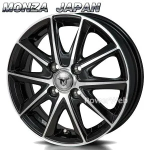[ホイール1本(単品)] MONZA JAPAN JP STYLE MJ01 14インチ×5.5J PCD：100 穴数：4 インセット：40 ブラックメタリック/ポリッシュ