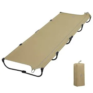 TIMBER RIDGE キャンプコット 軽量2.9kg 数秒セットアップ 折りたたみ 一体式 アルミ+スチール製 耐荷重102kg L190.5*W66*H15.5cm キャンプベッド きしみ音ない コンパクト テントコット 持ち運び アウト