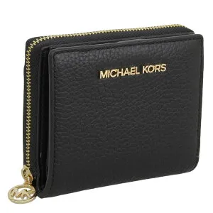 マイケルコース 財布 レディース 二つ折り財布 アウトレット品 レザー ブラック JET SET TRAVEL D35H3GTVF2L-BLACK MICHAEL KORS