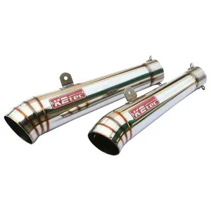 K2tec(ケイツーテック) GPスタイル メガホンサイレンサー 300・70/50.8 バンド止めタイプ gpm30-75b バイク スリップオンマフラー・サイレンサー