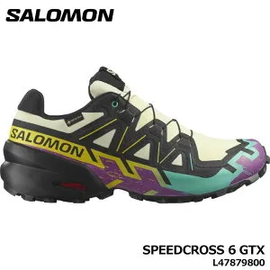 【クリアランス】サロモン L47879800 SPEEDCROSS 6 GTX GORE-TEX TRANSPARENT YELLOW/BLACK/WATERFALL トレイルランニングシューズ スピードクロス 6 ゴアテックス SALOMON