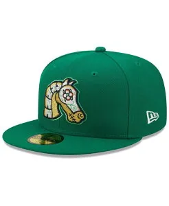 ニューエラ メンズ アクセサリー 帽子 New Era Men's Green Caballeros de Charlotte Copa De La Diversion 59FIFTY Fitted Hat Green グリーン