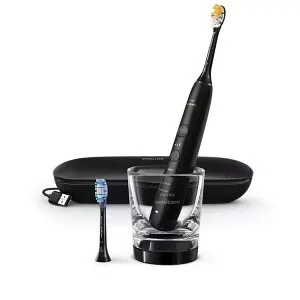 電動歯ブラシ 音波水流 フィリップス ソニッケアー ダイヤモンドクリーン9000 HX9911/99 ブラック アプリ連動 2種類のブラシヘッド付き