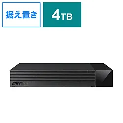 BUFFALO(バッファロー） HDV-CCD4U3BA 外付けHDD USB-A接続 テレビ・レコーダー録画用(Chrome/Mac/Windows11対応) ブラック ［4TB /据え置き型］