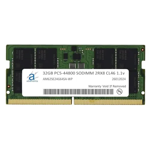 Adamanta 32GB (1x32GB) ASUS ROG Strix Scar 17 X3D (2023) G733、G733PYV、G733PZV ゲーミング ノートパソコン DDR5 5600MHz PC5-44800 SODIMM 2Rx8 C