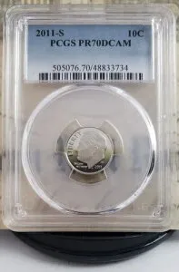 2011-S ルーズベルト プルーフダイム - PCGS PR70DCAM - トップグレード！3734