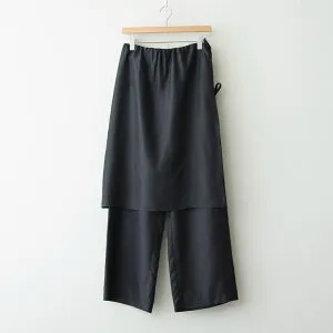 INSCRIRE｜Cupro Layered Pants #BLACK [I26SS-PT186]