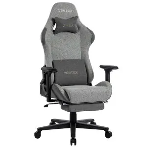 ルームワークス ゲーミングチェア ［W720xD720xH1205～1275mm］ VESTEX S1FTシリーズ(フットレスト付き) グレー VES-S1FTGY