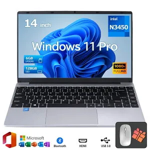 【★正規品★爆売りOffice搭載★新品★】ノートパソコン windows11 安い 新品 ノートパソコン office付き Microsoftoffice2019 第11世代CPU N3450 フルHD液晶 SSD 128GB 14.1インチ WEBカメラ 無線 Bluetooth ギフト