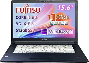 【整備済み品】富士通 A577 15.6型 第7世代CPU Core i5-7200U /Windows11/MS Office2019搭載/初期設定不要/WIFI/Bluetooth/HDMI/高精度ワイヤレスマウス付 (メモリ16GBSSD256G)
