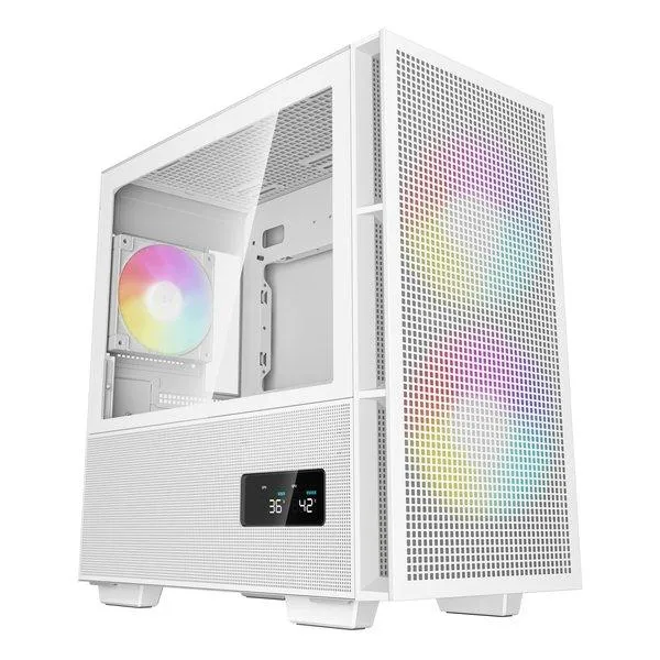 DEEPCOOL ディープクール ミニタワー型PCケース CH360 DIGITAL WH microATX/デジタルディスプレイ/ホワイト R-CH360-WHAPE3D-G-1(2654312)