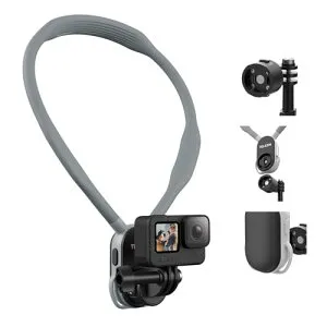 ネックレス式マウント POV クイックリリース GoPro用アクセサリー 超軽量首掛け 磁気吸引 マウント iPhone / Android対応 横撮り 縦撮り Vlog 旅行 釣りの記録 Gopro hero 13 12 11 10 9 8 Insta360 One R X2 X3 X4 RS