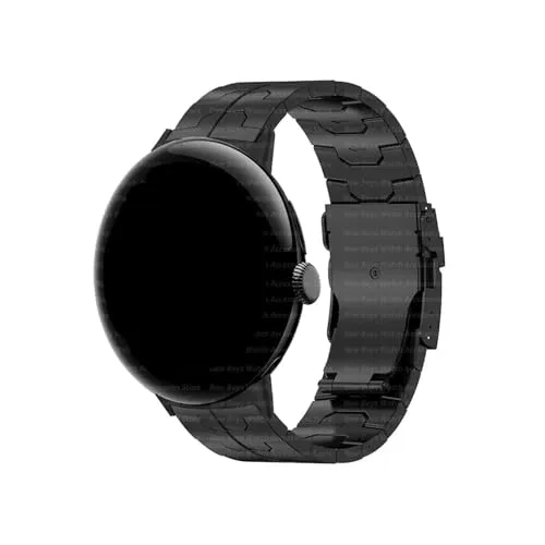 [LOKLNEYK] メンズチタンメタルバンドに適合するGoogle Pixel Watch 3 45mm(Black black)