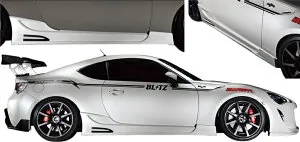 【M's】スバル BRZ ZC6/FA20 (2012/03-)BLITZ AERO SPEED サイドステップ 左右／／MC後共通 FRP ブリッツ エアロスピード R-Concept エアロ パーツ エアロパーツ サイドスカート サイドスポイラー SUBARU 社外品