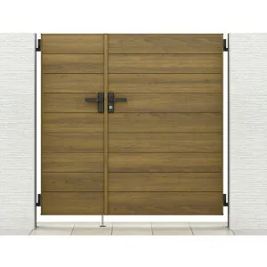 門扉 リクシル 開き門扉AA YM1型 横桟 両開き 親子 04-08-12/04-08-14 埋込使用 W1200(400+800)×H1200/1400mm LIXIL 開き門扉 リフォーム