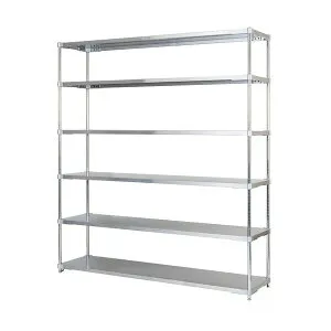 ステンレス シェルフ 46×150cm 6段 H210cm 日本製 耐錆 耐薬性 耐久性 冷蔵 冷凍 高温多湿対応 収納棚 オープンラック 組立式