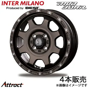 インターミラノ マットバーン XR-910K フレア MJ55/MJ99 アルミホイール 4本(15×4.5J 4-100 +45 マットブロンズ)INTER MILANO MUD BAHN