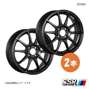 【16インチ 4H100 6.5J +48】ホイール 2本 シャトルHV GP7 ハイブリッドX GTX01 SSR エスエスアール フラットブラック