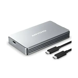 【送料無料】Thunderbolt 4/3 & USB4 M.2 PCIe 2280 M-KEY（B+M KEY）NVMe SSD 外付けケース ,40Gbps NVME SSD ケース , 最大2700MB/s ,アルミ合金製,USB-C接続