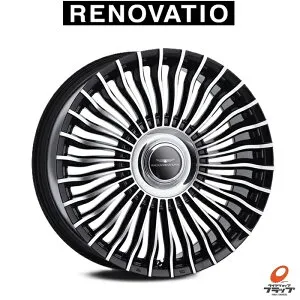 送料無料 ホイールのみ 4本セット WALD RENOVATIO2 R21C ブラックポリッシュ 22インチ 9.0J インセット+40 5穴 PCD114.3/120 ヴァルド レノヴァティオ TPMS対応 トヨタ アルファード ヴェルファイア 40系 エ