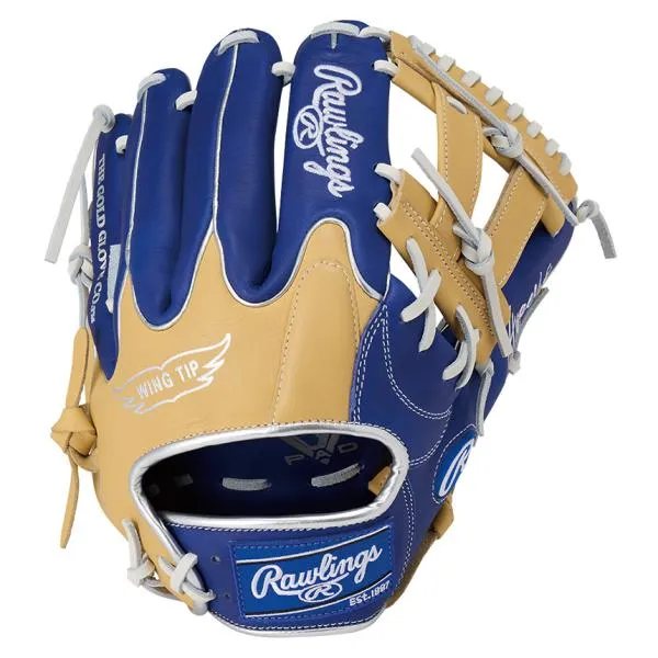 【ローリングス】ソフトボール用 HYPERTECH COLORS for MEN/右投げ/オールラウンド/Rawlings(GS5FHTC565W) サイズ 11.75 INDCAM インディゴ/キャメル