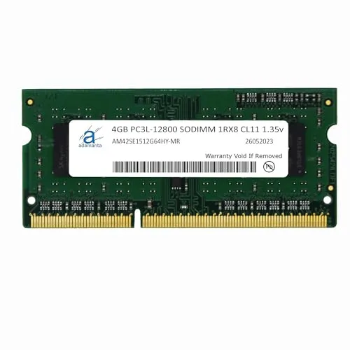 Adamanta 4GB (1x4GB) Dell Inspiron 14 3442 ノートパソコン DDR3 1600MHz PC3-12800 SODIMM 1Rx8 CL11 1.35v ノートブックメモリモジュール アップグレード RAM