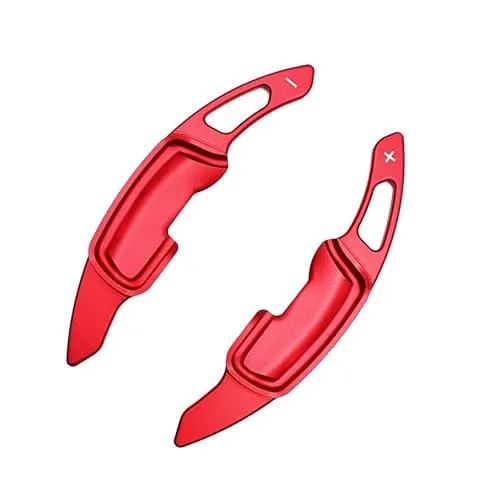 Compatible With For RX 2015-2021 For GS 250 GS350 2011-2020 For LM ステアリングホイールシフトパドルシフターエクステンダー車内改装 シフトパドルトリム(赤)