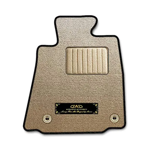 DAD ギャルソン D.A.D エグゼクティブ フロアマット SUZUKI (スズキ) Jimny ジムニー 型式: JA11C/11V 1台分 GARSON エレガントデザインベージュ/オーバーロック(ふちどり)カラー : ブラック/刺繍 : ゴールド/