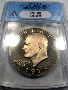 1973 S アイゼンハワー DDO ダイ3 トップポップ PR68DCAM ネオンクロマティック デュアルトーン ジェムアナックス