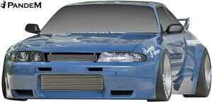 【M's】 NISSAN R33 スカイライン GT-R (1995y-1998y) PANDEM フロントバンパー パンデム FRP 未塗装 外装 改造 カスタム ドレスアップ 日産 ニッサン SKYLINE GTR G-TR ロケバニ ロケットバニー Rocket Bunny 旧車