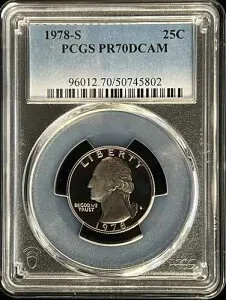 1978-S ワシントン クォーター PCGS PR70DCAM パーフェクトジェム ディープカメオ プルーフ #3755