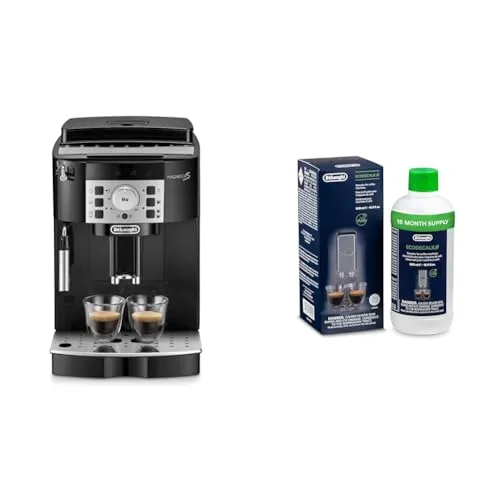 【セット買い】De'Longhi (デロンギ) 全自動コーヒーマシン マグニフィカS ECAM22112B コーヒーメーカー 全2メニュー カフェジャポーネ搭載 アイスコーヒー 豆から挽きたて 簡単お手入れ 手動ミルクフロッサー ブラック デロンギファミリ