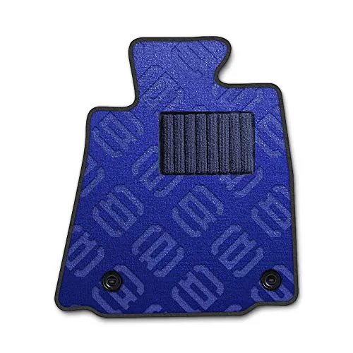 DAD ギャルソン D.A.D エグゼクティブ フロアマット LEXUS(レクサス) LS460 型式 : USF45/46 1台分 GARSON モノグラムデザインブルー/オーバーロック(ふちどり)カラー:ダークグレー/刺繍:無し/ヒールパッドネイビーブ