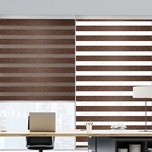 TAKIBLIND オーダーメイド 調光 遮光 ロールスクリーン (0.5cm単位 サイズ指定無料) ロール カーテン ブラインド (W90 x H210(cm)、ブラウン)