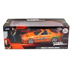 JADA 1/24 Fast & Furious ワイルドスピード トヨタ スープラ オレンジ ブライアン フィギュア付 模型 モデルカー ワイスピ 劇中車 JADA30738