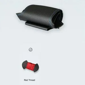 ブラック PUレザー ステアリング ホイール カバー ラップ 適用: スバル フォレスター 2005-2007 アウトバック 2005 2007 レガシィ 2005-2007 ブラック糸～グレー糸 AL-EE-8373 AL Interior parts for cars