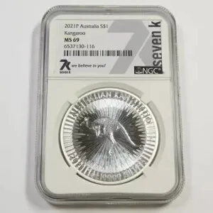 2021 P NGC MS69 - オーストラリア 1オンス シルバー カンガルー ドル 1 ドル コイン #49747A