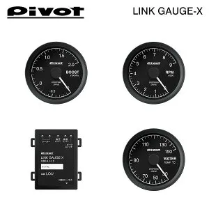 PIVOT ピボット リンクゲージX OBDユニット/ブースト計/タコメーター/水温計 4点セット フレア MJ34S H24.10～ R06A (T/C)