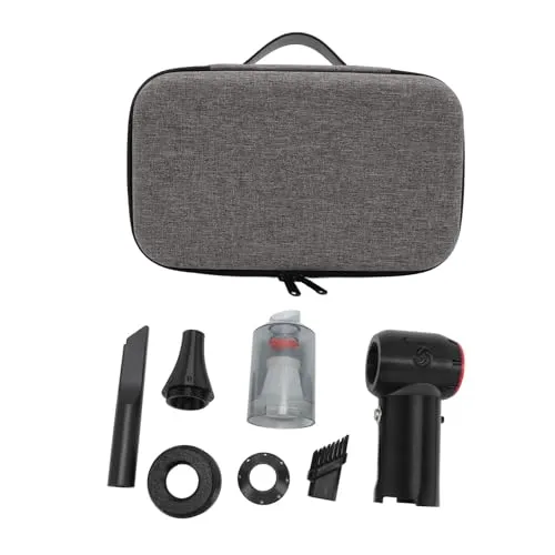 電動エアダスター プロフェッショナル 効率的 300000RPM 32mm ブラシレスモーター 推力最大 2.2ポンド ジェットドライブロワー 12Vバッテリー用 (黒)