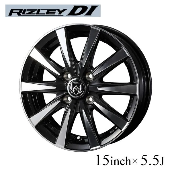 WEDS ホイール RIZLEY DI 15インチ 5.5J インセット42 50 4穴 PCD100 ブラックポリッシュ JWL-T適合品 耐久性 腐食しにくい ウェッズ ライツレー ディーアイ