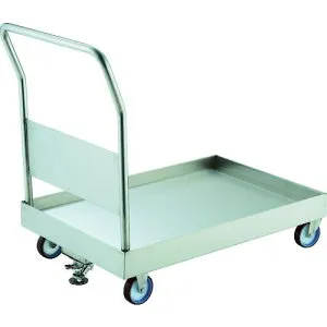 ■TRUSCO ステンレス台車 オールSUS304 皿型台車 900X600 NU車輪 ストッパー付〔品番:SSAR2NUS〕【8189457:0】[法人・事業所限定][直送元][店頭受取不可]