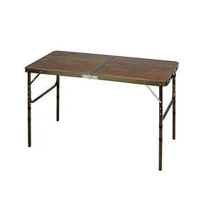 キャプテンスタッグ ビストロフォールディングテーブル120×60(高さ4段階調節付) UC-571