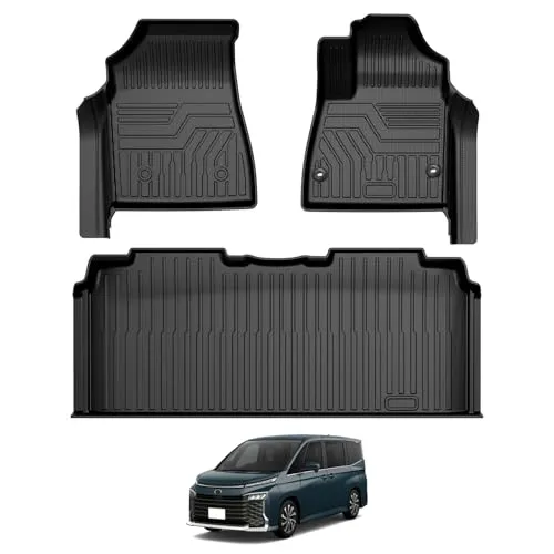Virauto トヨタ ヴォクシー ノア 90系 3D フロアマット 1列目用&2列目用 2022年1月～ VOXY NOAH ZWR90W ZWR95W MZRA90W MZRA95W 専用 ガソリン車 ハイブリッド車 カーマット TPE 滑り止め 防水