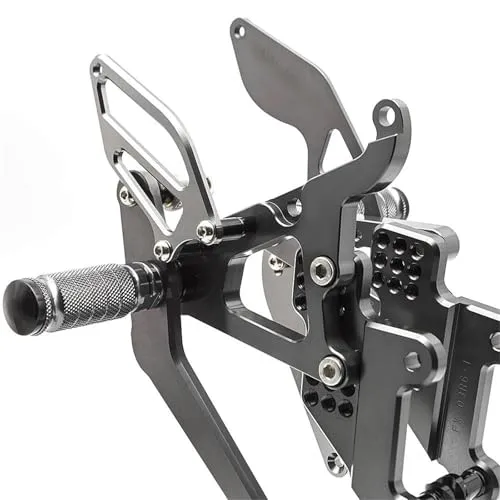 MISINIOKIM For ヤマハ YZF R6 R6S YZF-R6 YZFR6 2003-2005 用 バイク用リアセット 調整可能フットペダル バイク フットペグ(グレー)