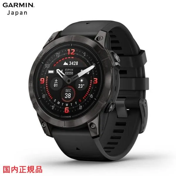 ガーミン epix Pro (Gen2) 47mm Sapphire Carbon Gray DLC Ti / Black Band GARMIN 010-02803-52 Music